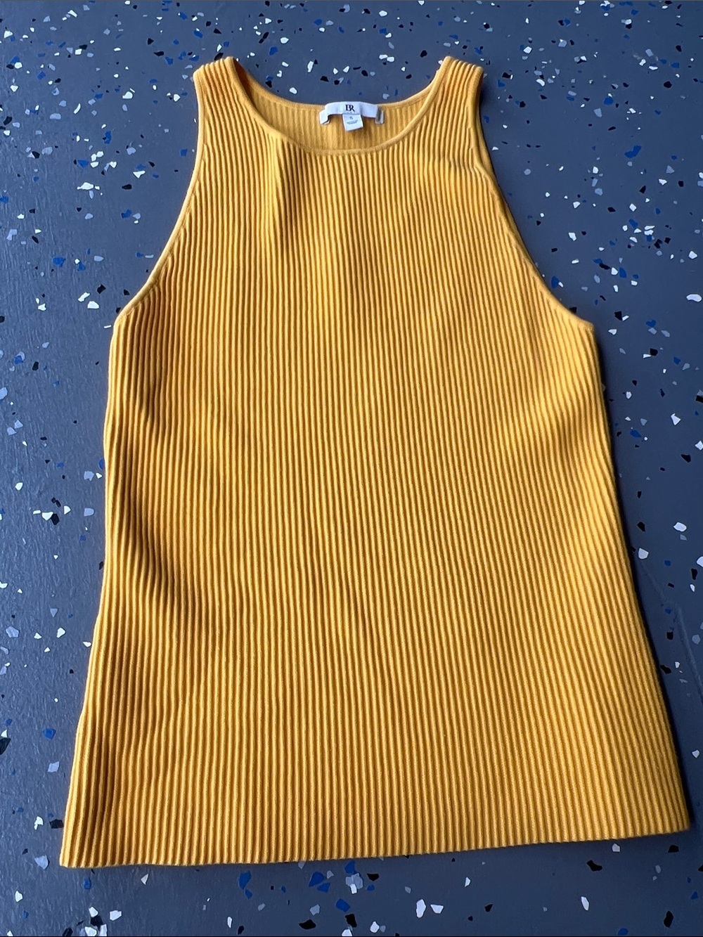 Banana Republic Ribbed Sleeveless Tank Top - Mustard - Picture 2 of 4